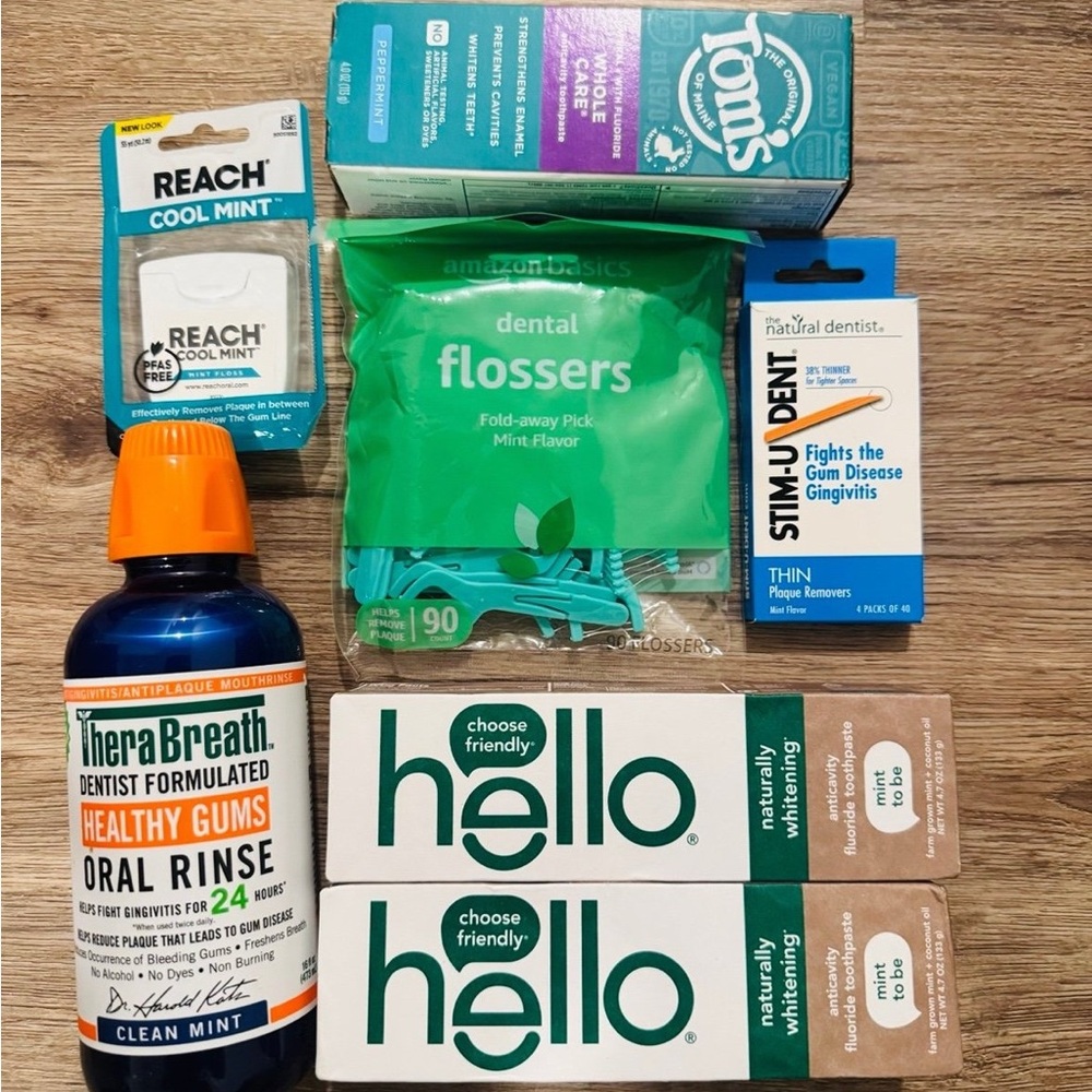 Oral Care Bundle (Hello, TheraBreath, Floss, Tom’s
